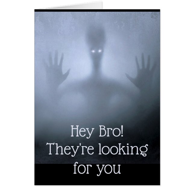 Cartão Fantasy Alienígena Irmão Fog Birthday à tua procur (Frente)