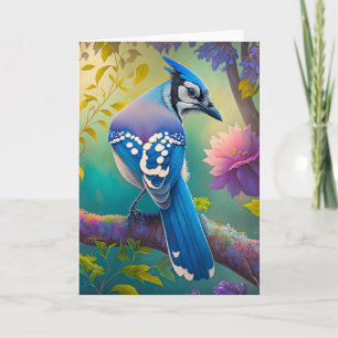 Cartão Fantasy Birds Blue Jay