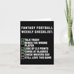 Cartão Fantasy Futebol Weeklist Engraçado Hum Esportivo