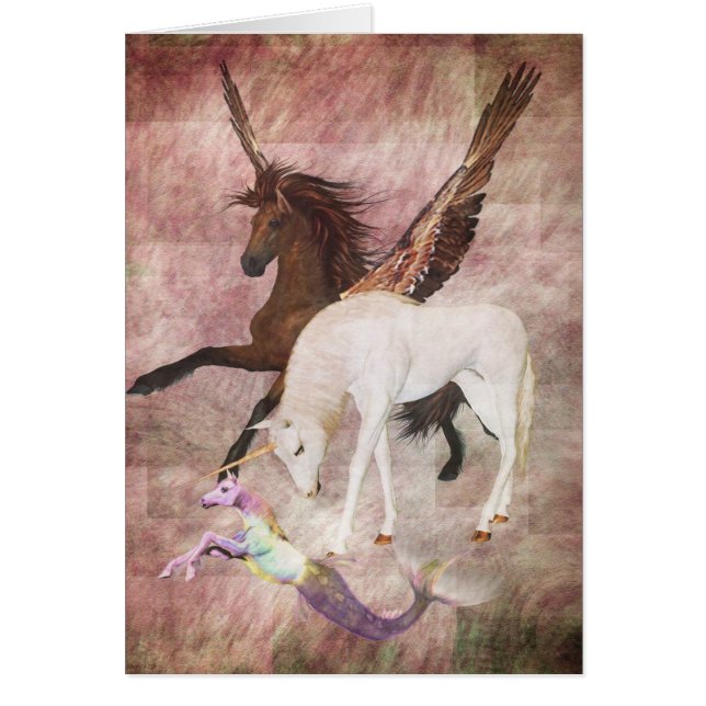 Cartão Fantasy Horses (Frente)