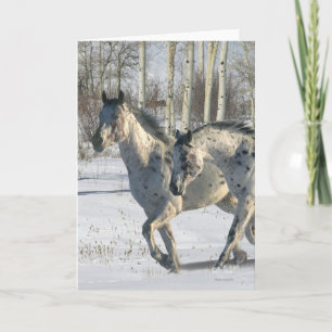 Cartão Fantasy Horses: Winter Wonderland