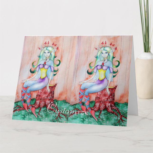 Cartão Fantasy Pixie Fairy Thunder_Cove (Frente)