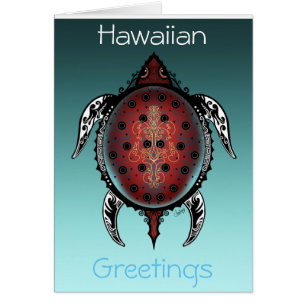 Cartão Fantasy Turtle Tattoo