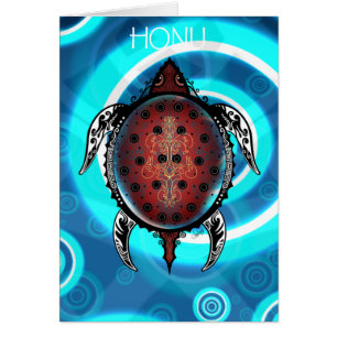 Cartão Fantasy Turtle Tattoo