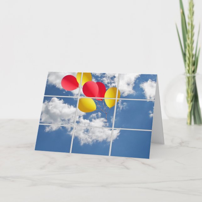 Cartão Farewell Balloons (Frente)