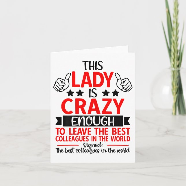 Cartão Farewell Coworker Leaving Job, Coworker Going Away (Frente)