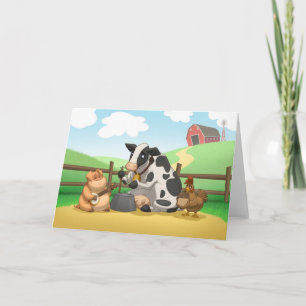 Cartão Farm Animal Jug Band Card (Blank Inside)