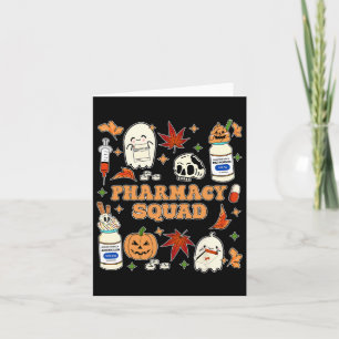 Cartão Farmacêutica Funny Pharmacy Squad Halloween Farmac