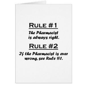 Cartão Farmacêutico da regra