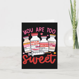 Cartão Farmacêutico do Dia dos Namorados Enfermeira Diabé