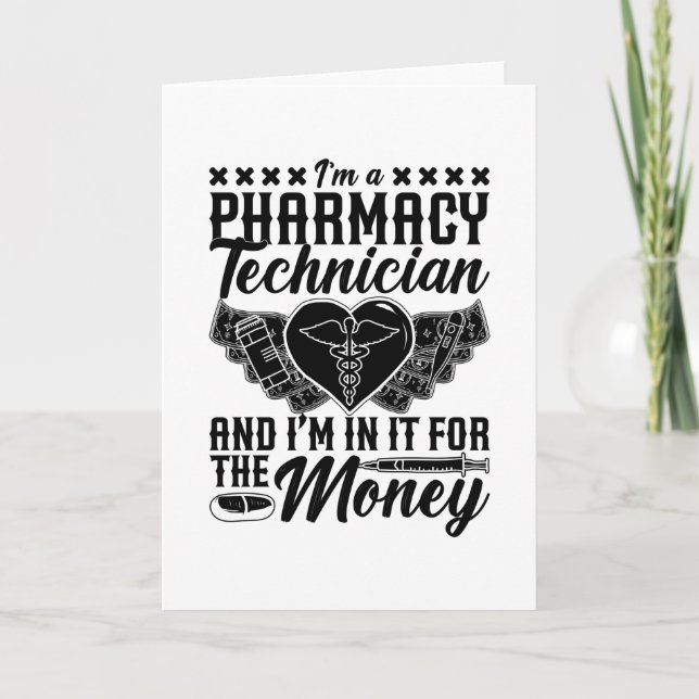 Cartão Farmacêutico Medicine Tech Sou um técnico de farmá (Frente)