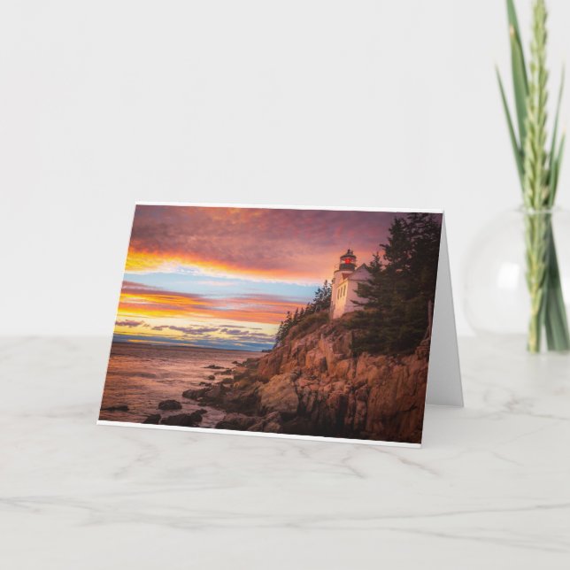 Cartão Faróis | Acadia National Park Maine (Frente)