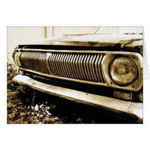 Cartão Faróis clássicos do carro antigo