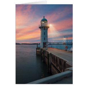 Cartão Faróis de Farol Marina, Singapura