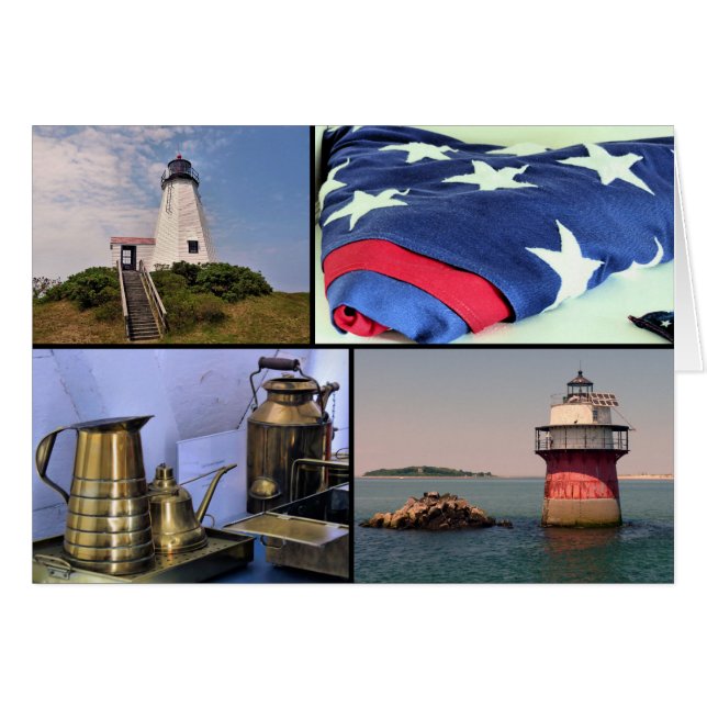 Cartão Faróis de Plymouth, MÃES (Frente Horizontal)