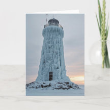 Farol coberto de gelo