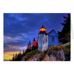 Cartão Farol de Bass Harbor, Maine