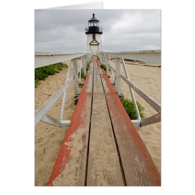 Cartão Farol de Brant Point (Frente)