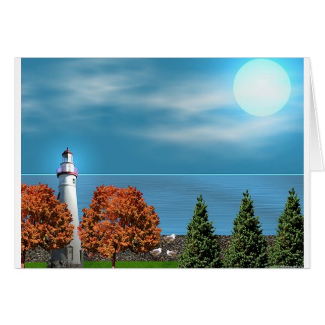 Cartão Farol de Cabeça de Marble (Frente Horizontal)