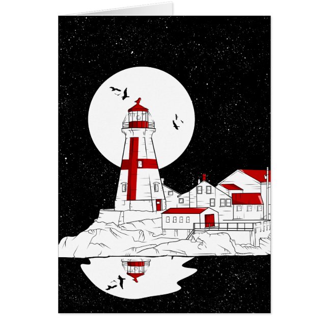 Cartão Farol de Cabeça Quadrada Oriental (Frente)