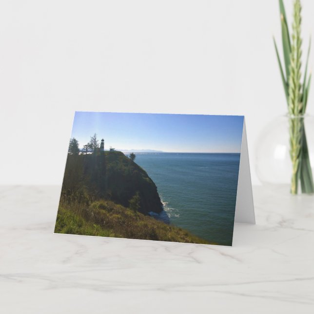 Cartão Farol de Desapontamento de Cabo, Washington (Frente)
