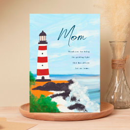 Cartão Farol de Dia das Mães Saudação Personalizada