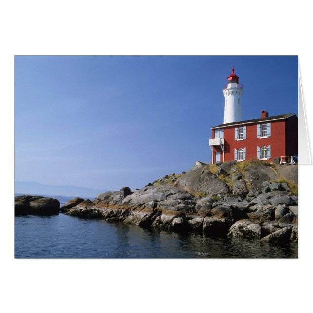 Cartão Farol de Fisgard no Fort Rodd Hill (Frente Horizontal)
