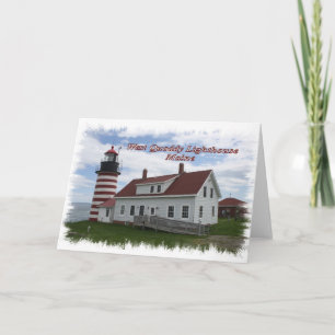 Cartão Farol de Quoddy Ocidental - Maine