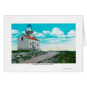 Cartão Farol Espanhol Antigo em Point Loma