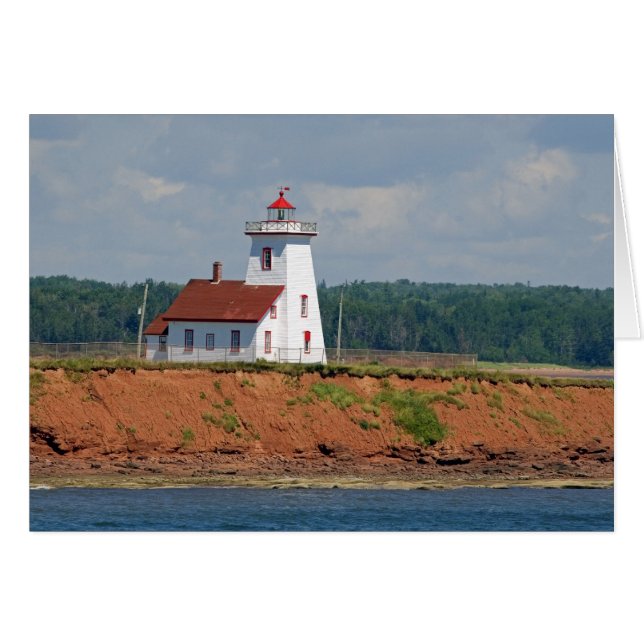 Cartão Farol na Umberland do Norte no Príncipe Edward (Frente Horizontal)