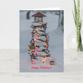 Cartão Farol pequeno decorado no Natal