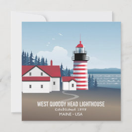 Cartão Farol West Quoddy Head