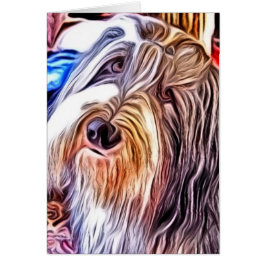 Cartão farpado da pintura do Collie