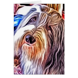 Cartão farpado da pintura do Collie