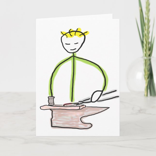 Cartão Farrier Stickman (Frente)