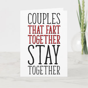 Cartão Fart, Fique Junto, Engraçado Aniversário, Namorado