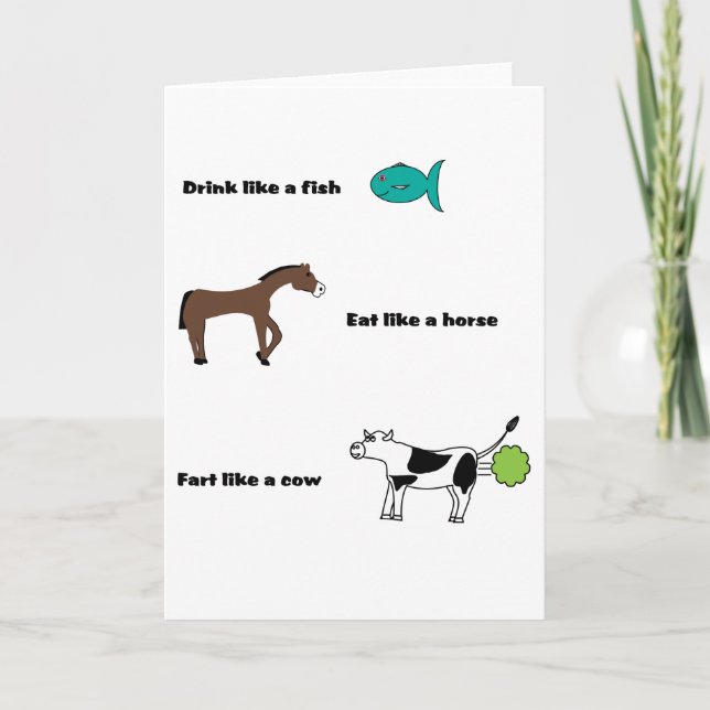 Cartão Fart Like a Cow Card (Frente)