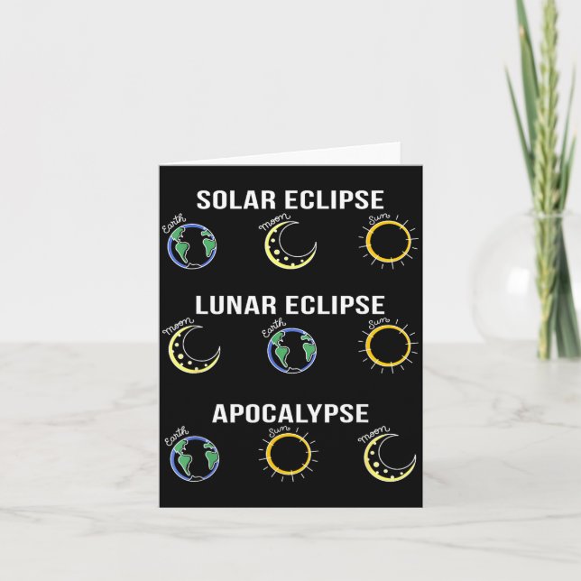 Cartão Farto Eclipse Solar Eclipse Lunar Apocalipse (Frente)