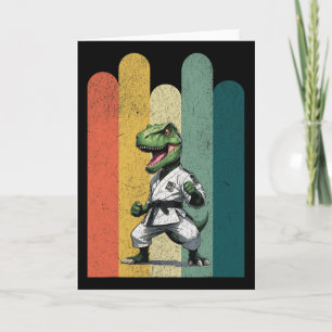 Cartão Fãs de Dinossauros Brava Orgulho de Caratê Coragem