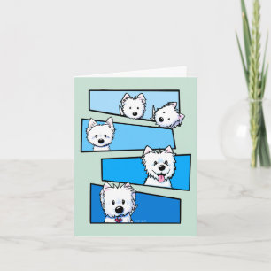 Cartão Fãs do Westie Terrier Obrigado