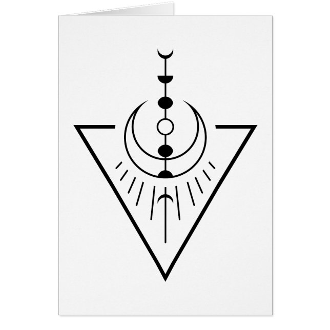 Cartão Fase da lua solar ascensão (Frente)