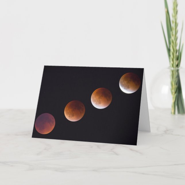 Cartão Fases do Eclipse Lunar Total | Seattle (Frente)