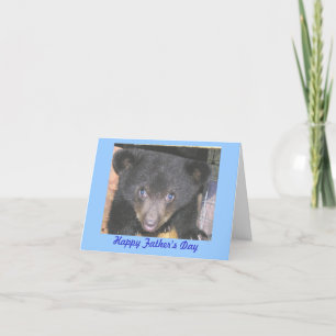 Cartão Father's Day Card - Bear Cub Close-Up