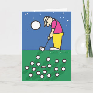 Cartão Father's day card with golfer illustration