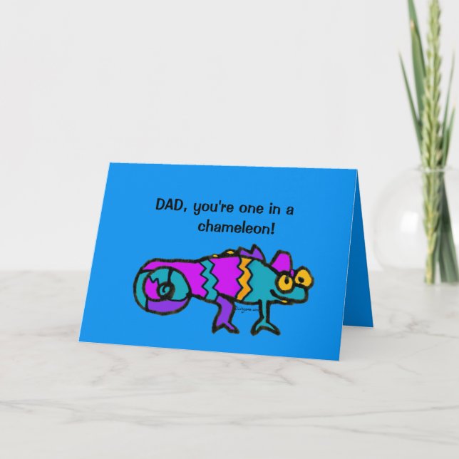 Cartão Father's Day Chameleon Card (Frente)