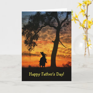Cartão Father's Day Country Western Happy Trails