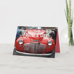 Cartão Father's Day for Grandfather Classic 1941 Chevy