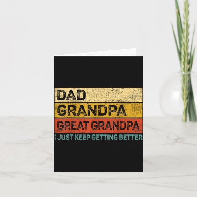 Cartão Fathers Day Gift From Grandkids Dad Grandpa Great  (Frente)