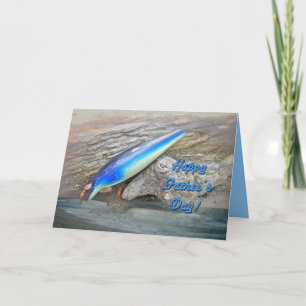 Cartão Father's Day Greeting - Vintage Fishing Lure