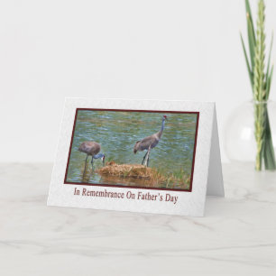 Cartão Father's Day, In Remembrance, Sandhill Cranes